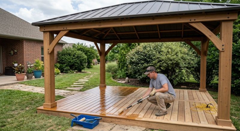 Gazebo Sealing in Puyallup, WA