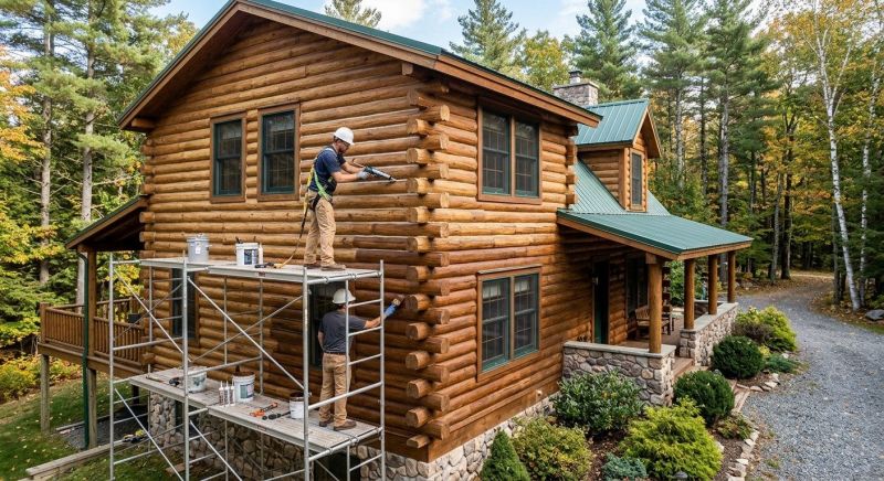 Log Home Weatherproofing in Renton, WA