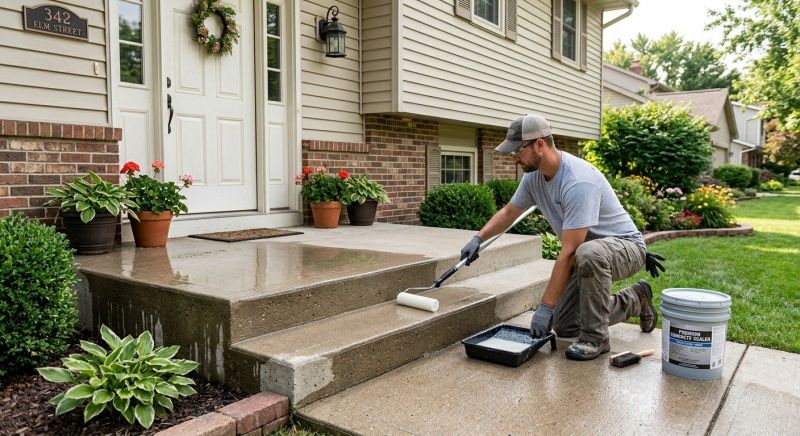 Porch Concrete Sealing in Tacoma, WA