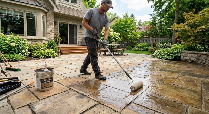 Flagstone Sealing in Bellevue, WA