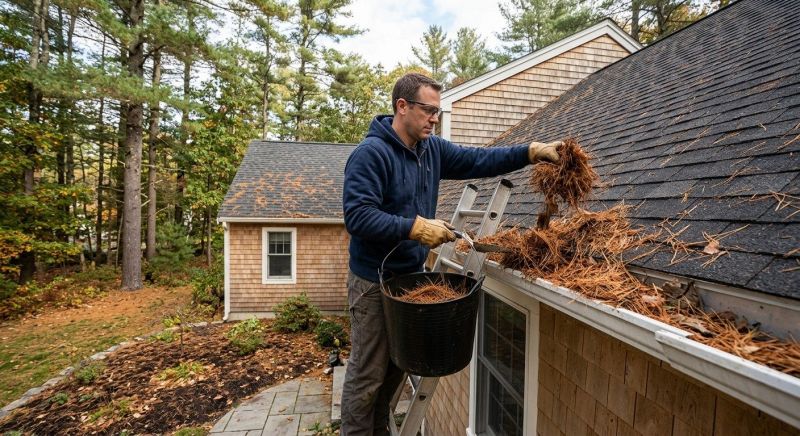 Gutter Pine Needle Removal in Long Island, NY