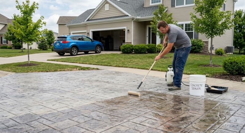 Stamped Concrete Sealing in Gig Harbor, WA