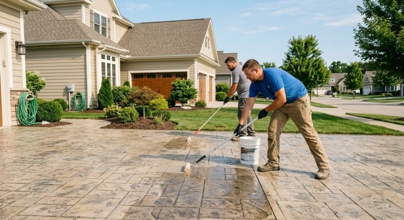 Stamped Concrete Sealing in Bellevue, WA